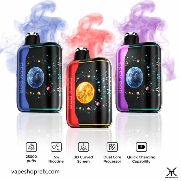GEEK BAR PULSE X 25000Puffs星空一次性可充電電子煙｜拋棄式超大容量全球爆款