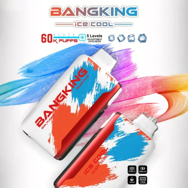 Bang-King-Ice-Cool-60000-恐怖漿果.webp Bang King 60000 拋棄式電子煙|LED 螢幕顯示 × 五檔冰度調節|超長續航大容量・多款口味